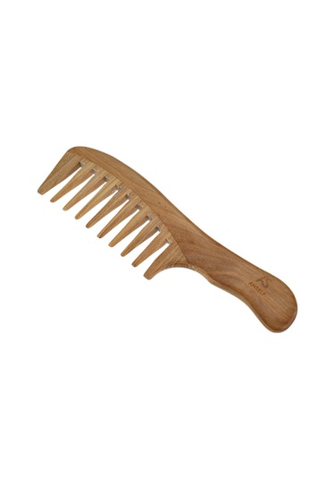 Moveevo Anself Doğal Yeşil Sandal Ağacı Tarak Sağlık Masajı Kuaförlük Geniş Dişli Ahşap Tarak