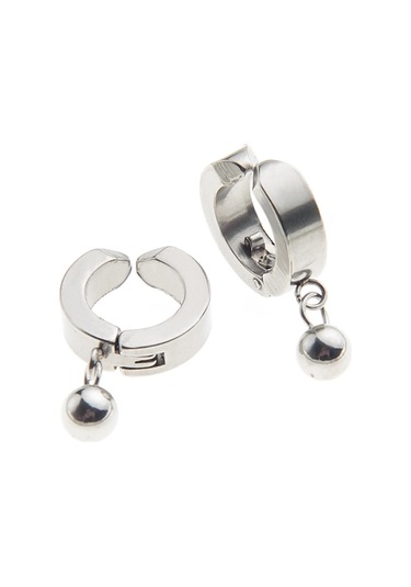 Sallanan Boncuk Tasarım Erkek Küpe Takı Aksesuar P24 T5 Sarı