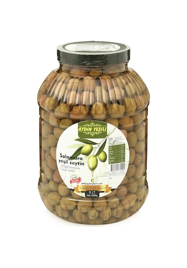 Aydın Yeşili Salamura Yeşil Çizik Zeytin 5 L