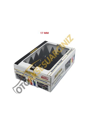 A Kalite Mefsa Bijon Kapağı Sivri 17 Mm Siyah 20 Li Set