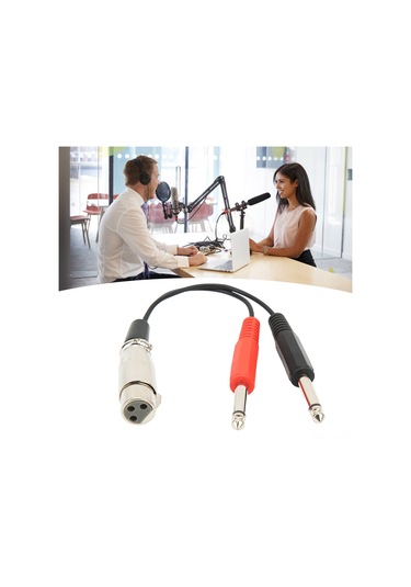 Xindoker 20cm Uzunlukta Xlr Dişi - 2 Adet 6.35mm Erkek Ses Kablosu, Kaliteli Sinyal Aktarımı, Dürtüye Dayanıklı, Mikrofon-ses Cihazları İçin