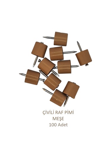 Çivili Raf Pimi Meşe 100 Adet Meşe