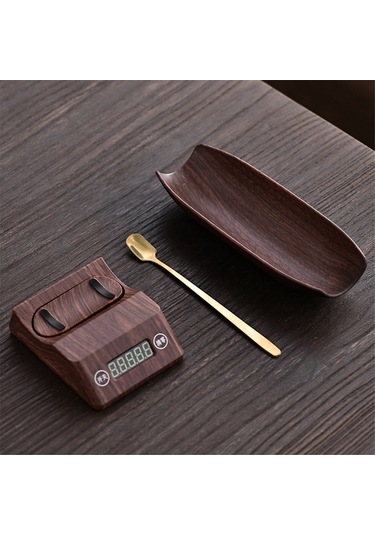 Yüksek Hassasiyetli Elektronik Terazi Mini Kahve Çekirdeği Terazisi Çay Terazisi Kahverengi