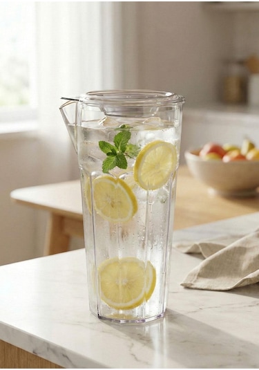 Başucu Kristal Sürahi Kulpsuz - 1.2 Litre