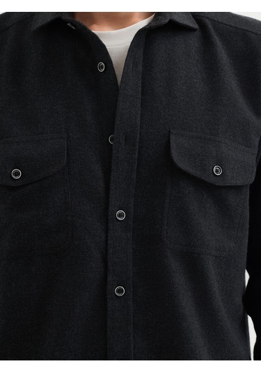 Karaca Erkek Modern Fıt Gömlek-antrasit 11.24w.04.012 Antrasit