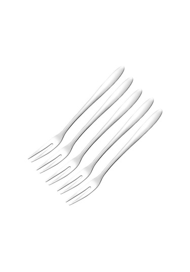 Gümüş 5 Adet Meyve Çatalı Lüks Paslanmaz Çelik Altın Kek Tatlı Çatal Güzel Mini Çatal Kek İçin Kullanılan Parti Salyangoz Çatal Restoran