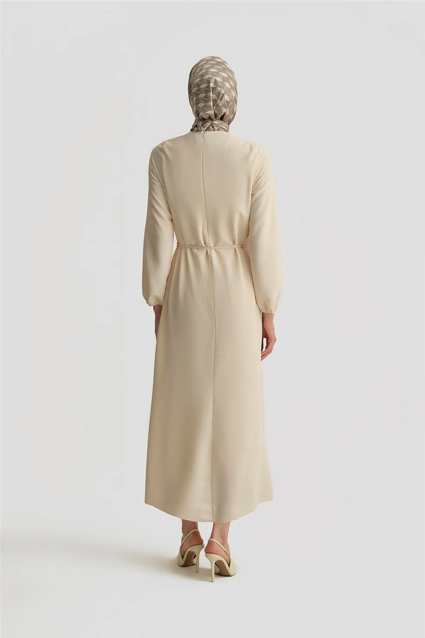Armine Elbise Ortd9435-1 Bej Bej