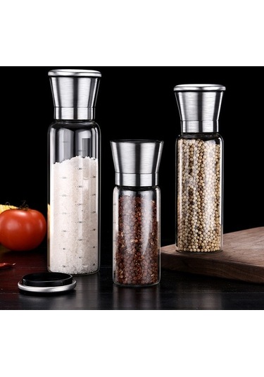 Dancemonkey Manuel Deniz Tuzu Karabiber Küçük Öğütücü Ve Mutfak Aksesuarları Gümüş