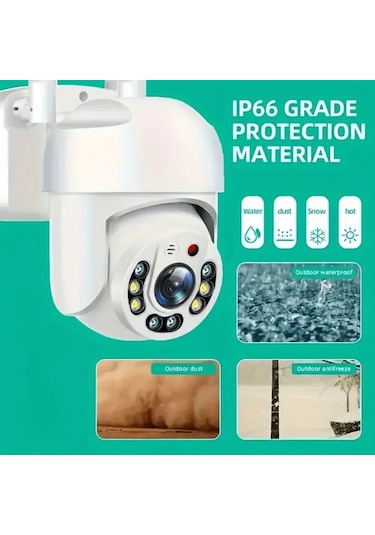 Xuweiwei Outdoor Wifi Guvenlik Kamerası White 360 Derece Pan Tilt Hareket Algılama Iki Yönlü Ses Renkli Usb Güçlü 24ghz Kablosuz