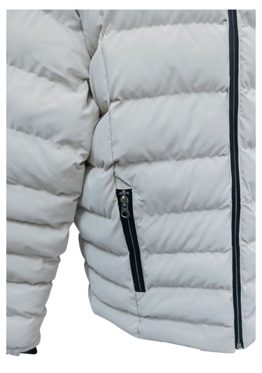 Kız Çocuk /erkek Çocuk Kapüşonu Çıkabilen İçi Peluş Astarlı Fermuar Cepli Krem Renk Mont Krem