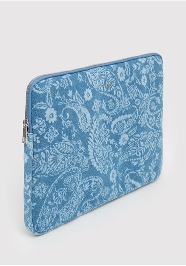 Mavi - Etnik Desenli Denim Laptop Çantası 1913825-31558