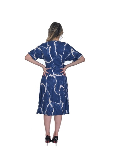 Modatalika Midi Boy Desenli Kadın Elbise 001