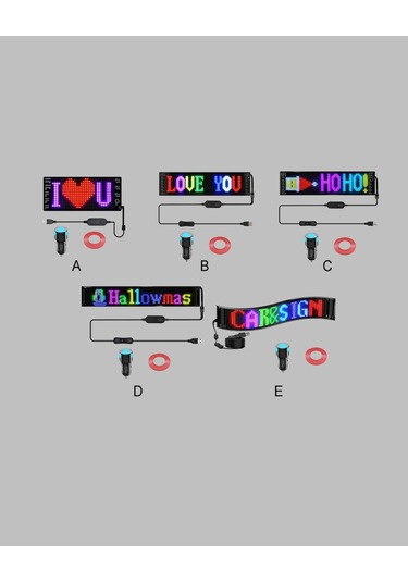 Rgb Kayar Yazılı Led Reklam Ekranı Usb Bağlantılı Esnek Tasarım RGB