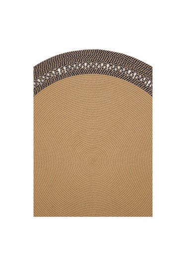 Cool Halı Luke 872 Siyah Yuvarlak Halı Bohem Örgü Hasır Kilim Dekoratif Mutfak Balkon Banyo Halısı