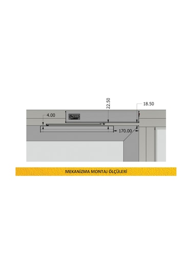 Upgate 90 Temassız 90 Derece Açabilen Kapı İtici Mekanizması