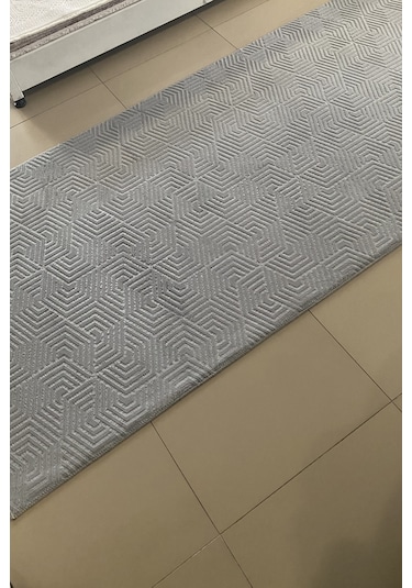 Lüle Halı Delüx Kaymaz Taban Halı Yolluk Gri Renk, Dlx7045 Gri