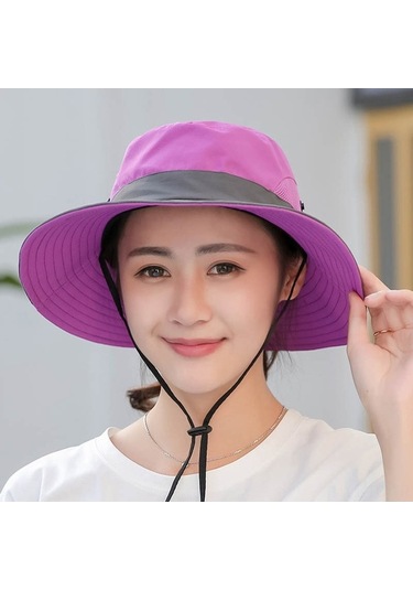 Artfulabode Ve Ve Skycity Şapka Poni Outdoor Koruyucu Kayışı Katlanabilir İle İdeal İçin Hafif Güneş Diğer Deliği Çene Ayarlanabilir Aktiviteler - Es Çok Renkli