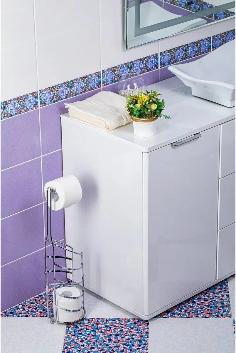 Swensa Sabunluk Ve Tuvalet Kağıdı Tutuculu Ayaklı Stand 14015313 Gri