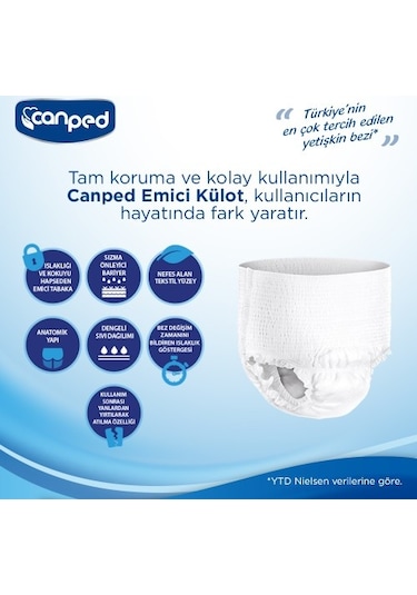 Canped Emici Külot Orta Boy Medium 30 Adet M
