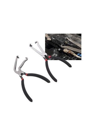 Aubyhe Elektrik Bağlantı Açma Pensi Seti - İki Parça Oto Tamir Aracı - Düz Ve 60 Dirsekli Uçlu - Yüksek Karbon Çelikten Yapıldı