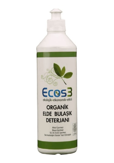 Ecos3 Organik Elde Sıvı Bulaşık Deterjanı 2 x 500 ML