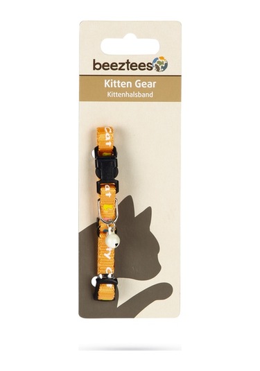 Beeztees Yavru Kedi Boyun Tasması, Zilli, Sarı, 17,5-23cm
