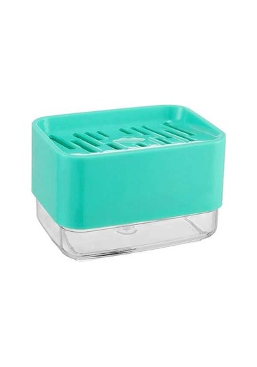 Bosphorusboutique02 Suntek Mutfak Sabunluk, Tutuculu Drenaj Süngeri, Mavi 11.8x5cm Çift Kişilik