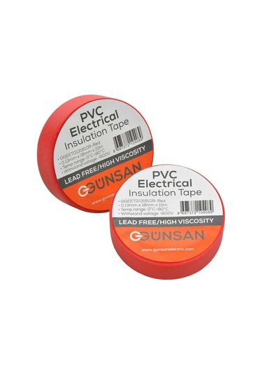 Valta 0.13mmx18mmx10m Elekrik İzolasyon Bandı Kırmızı