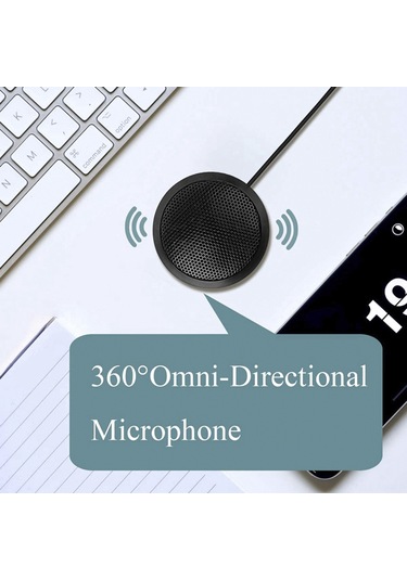 Mufunye 360 Derece Ses Algılama, 3 Metre Menzilli Çinko Alaşımlı Dayanıklı Mikrofon