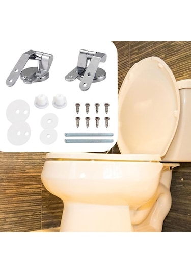 Xianwen Suntek Tuvalet Kapağı Menteşeleri Fikstür Seti Evrensel Gümüş