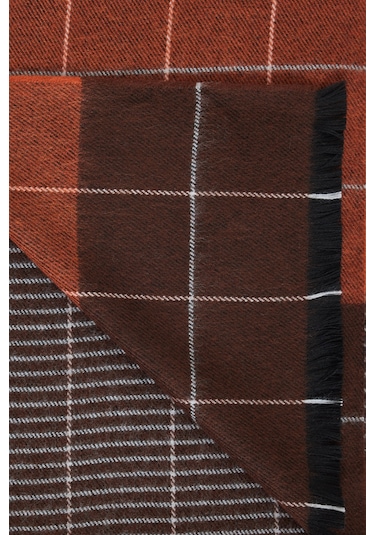 AC&Co / Altınyıldız Classics  Erkek Kahve Grı Sıcak Tutan Desenli Triko Atkı Kahve Grı Kahverengi - Gri