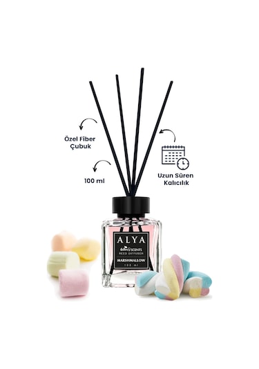 Alya Nature's Scents Bergamot Tea + Mashmallow + Rose Bambu Çubuklu Oda Kokusu 3 x 100 ML