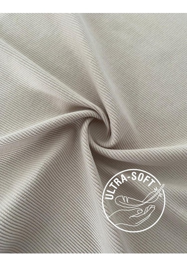 Kaşkorse Yarım Boğaz Body Sweatshirt, Fitilli Kumaş, Likralı, Bordo Beyaz