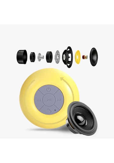 Xiyyadms Siyah Bts-06 Dış Mekan Su Geçirmez Mini Bluetooth Hoparlör - Sıkıcı, Banyo/araç Uygun, lik Ses Cihazı