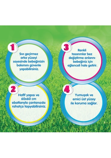 Molfix Bebek Bakım Örtüsü 60 x 60 CM 2 x 10 Adet