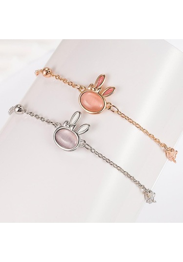 Rose Gold Yeni Tavşan Bileklikleri, Hafif Lüks Moda Hediyeler