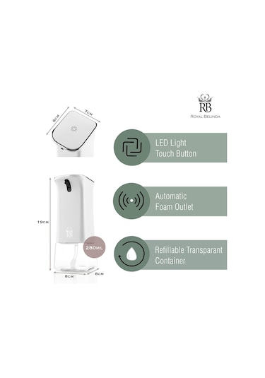 Yal Belinda Otomatik Sıvı Sabunluk No Touch Sensörlü Şeffaf