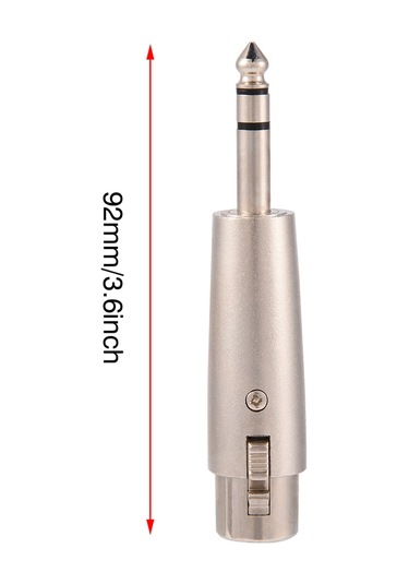 Lemestar 4 Adet 3-pin Xlr Dişi - Stereo 6.35mm 1/4" Adaptörü: Çinko Alyüminyum Kasa, Yüksek İletkenlik, Dayanıklı, Mikrofon/mikser Uyumlu