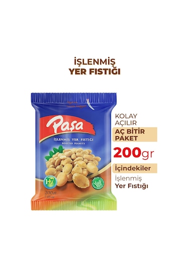Paşa Kuruyemiş İşlenmiş Yer Fıstığı 200 G