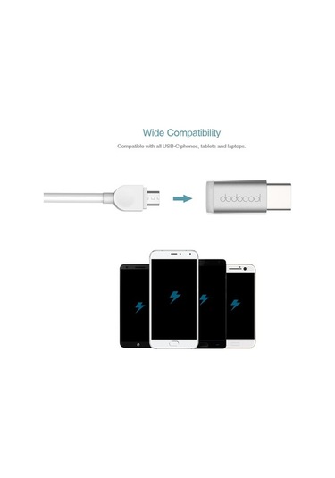 Pazly Usb-c Mikro-usb Dönüştürücü, Gümüş, 480 Mbps, Hızlı Şarj, Alüminyum, Telefon/tablet Uyumlu