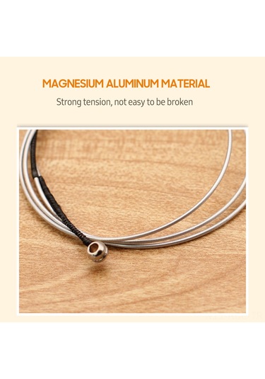 Ruicoo Gitar Teli Değil Keman Teli Seti 4 Adet - Alüminyum-magnezyum Sarılmış, Gümüş Rengi, 3/4-4/4 Boyutu, Dayanıklı Ve Ses Kalitesi İyi