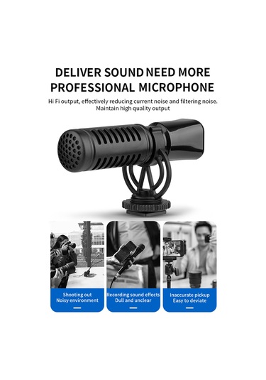 Yifomall Akıllı Telefonlar İçin Profesyonel Mini Kondenser Mikrofon - Canlı Yayın & Video Kayıt