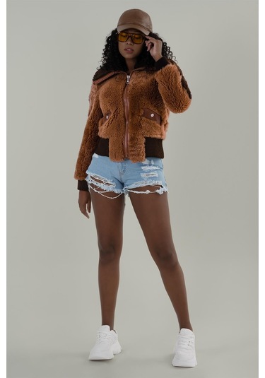 Karina Taba Tüylü Mont 211551 001