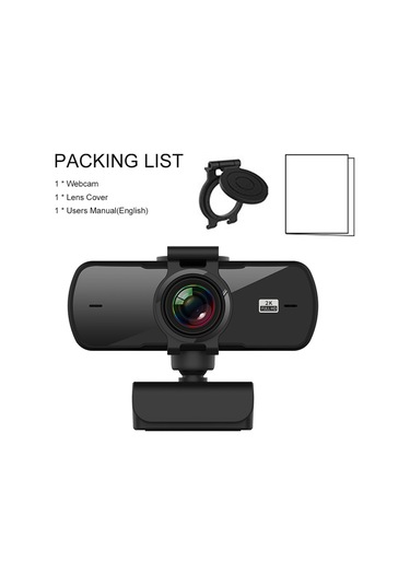 Yuntech01 2k Hd Usb Webcam P5 - Geniş Açı Lensli, Mikrofonlu, Sürücü Gerektirmeyen Bilgisayar Kamerası - Ders, Canlı Yayın, Video Konuşma İçin