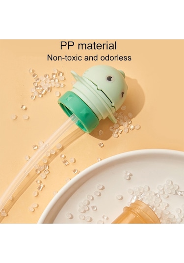 Sones Çocuklar İçin Maden Suyu Taşınabilir Pipet Kapağı Bebek İçme Suyu Şişesi Dönüştürücü Yeşil