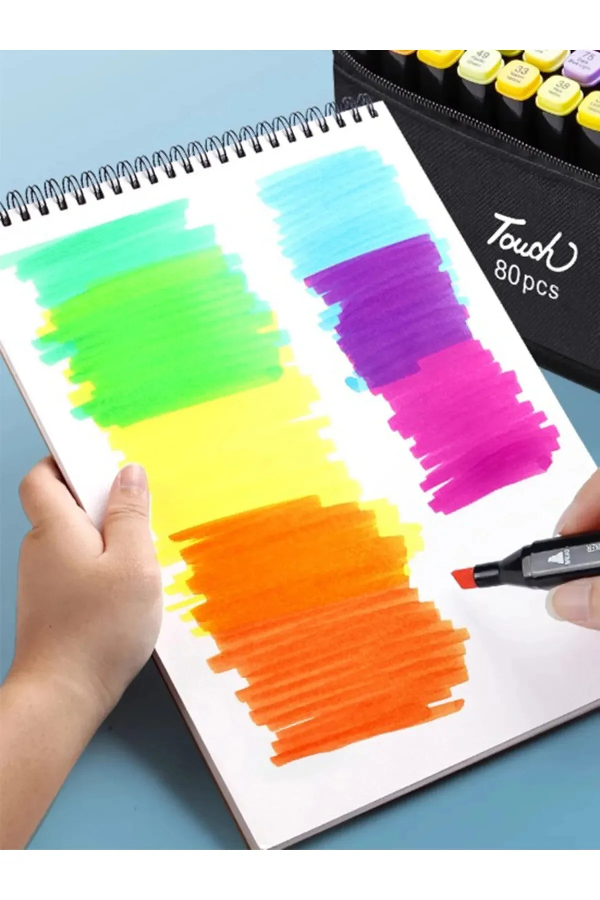 168 Renkli Çift Uçlu Kalın/ince Uçlu Keçeli Marker Seti - Profesyonel Çizim Ve Boyama