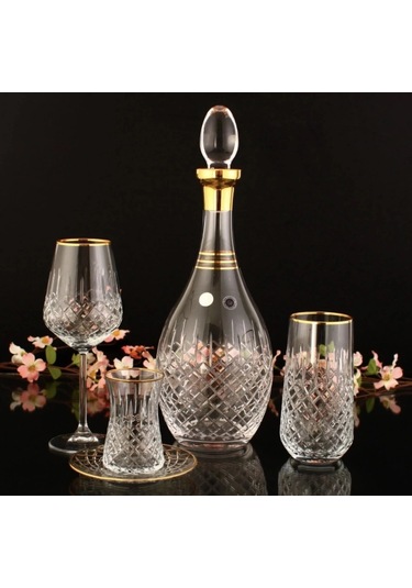 Sofra Takımı Allegra Seri Alfa Altın Dekor 49 Parça 12 Kişilik Altın