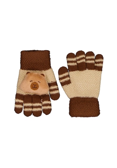 Kitti-Akal Tekstil Kitti Erkek Çocuk 4-8 Yaş Örme Eldiven - Standart Standart Standart