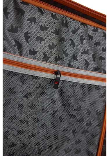 Bad Bear Logo Gri Büyük Boy Tekerlekli Abs Valiz 95 Lt. - Gri