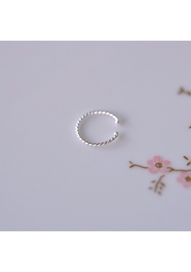 Heppii 925 Ayar Gümüş Sıkıştırmalı Burgu Hızma Gümüş Renk